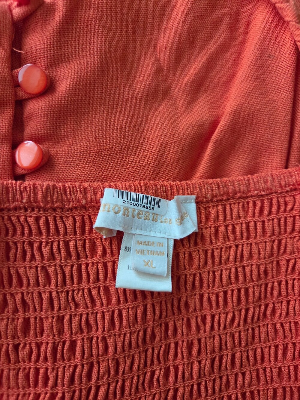Monteau Vibrant Orange Button-Front Maxi Dress - Picture 8 of 8